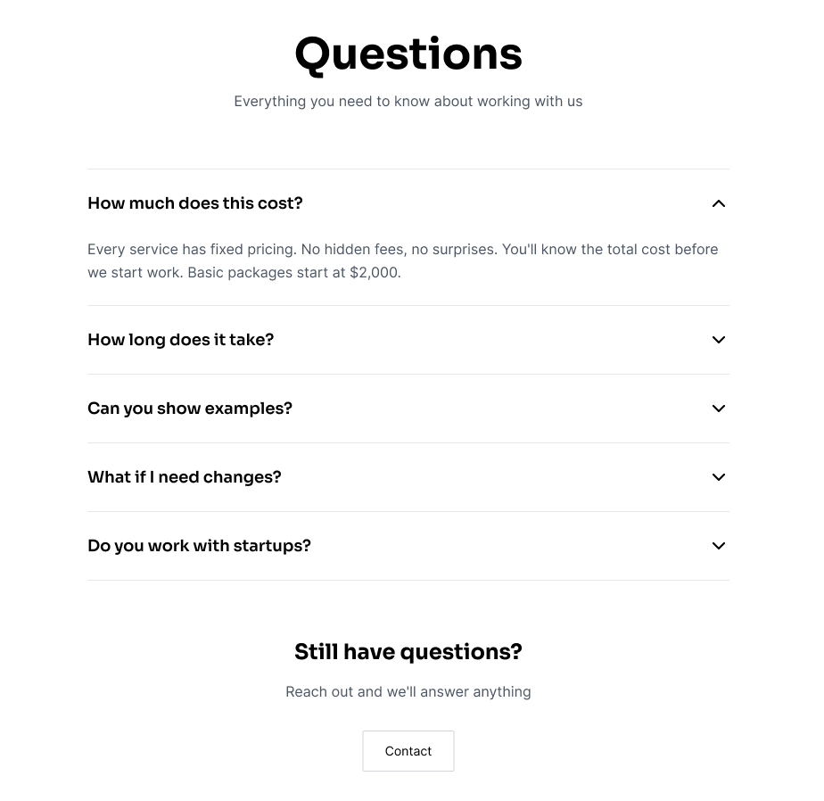 FAQ Section